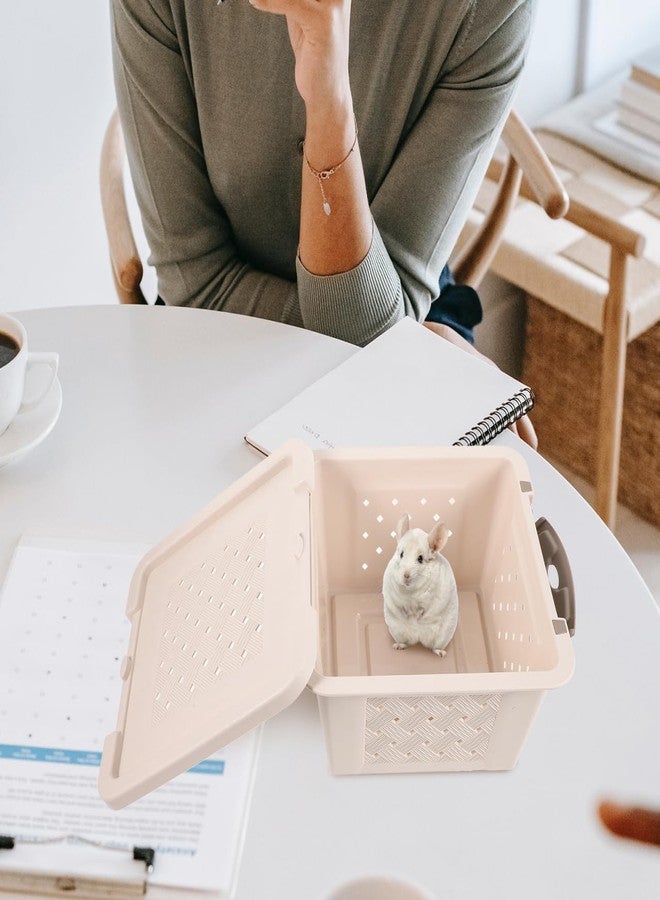 BUGUUYO Hamster Carrier Box Plastic Small Pet Transport Box Breathable Travel Carrier with Spacious Interior Easy to Clean for Hamsters and Small Animals - Image 4